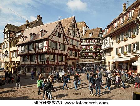 Half-timbered houses in the Old Town, Colmar, Alsace, France, Europe View Large Photo Image Stock Photo - Half-timbered houses in the Old Town, Colmar, Alsace, France, Europe. Fotosearch