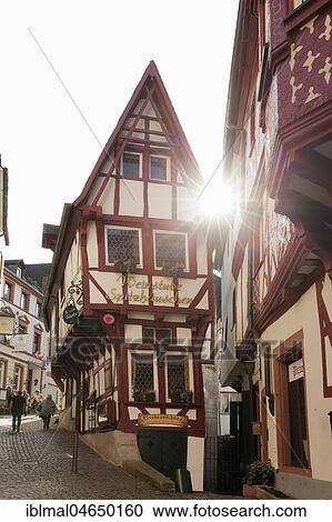 Half-timbered houses on the market square, Bernkastel-Kues, Rhineland-Palatinate, Germany, Europe View Large Photo Image Stock Image - Half-timbered houses on the market square, Bernkastel-Kues, Rhineland-Palatinate, Germany, Europe. Fotosearch