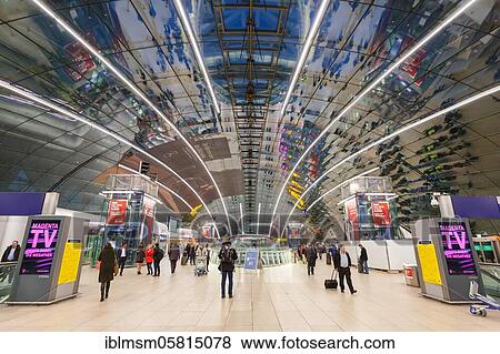 Stock Photo - Hall of Frankfurt Airport Railway Station (FRA), Frankfurt, Germany, Europe. Fotosearch