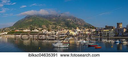 Harbor with fishing boats, behind Monte Epomeo, Forio, Ischia, Calabria, Italy, Europe View Large Photo Image Stock Image - Harbor with fishing boats, behind Monte Epomeo, Forio, Ischia, Calabria, Italy, Europe. Fotosearch