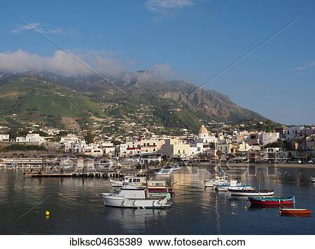 Harbor with fishing boats, behind Monte Epomeo, Forio, Ischia, Calabria, Italy, Europe View Large Photo Image Stock Photo - Harbor with fishing boats, behind Monte Epomeo, Forio, Ischia, Calabria, Italy, Europe. Fotosearch