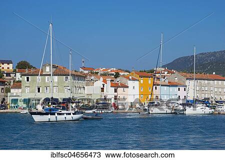 Harbour, Cres Town, Island of Cres, Kvarner Gulf, Croatia, Europe View Large Photo Image Stock Image - Harbour, Cres Town, Island of Cres, Kvarner Gulf, Croatia, Europe. Fotosearch