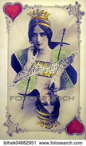 Heart Queen, photomontage of a playing card, 1910s, hand coloured, Germany, Europe View Large Photo Image Stock Image - Heart Queen, photomontage of a playing card, 1910s, hand coloured, Germany, Europe. Fotosearch