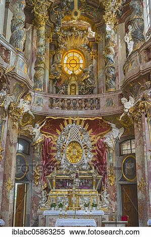 High altar, late baroque St. John Nepomuk Church, Asam Church Church, Sendlinger Straße, Old Town, Munich, Upper Bavaria, Bavaria, Germany, Europe View Large Photo Image Stock Photography - High altar, late baroque St. John Nepomuk Church, Asam Church Church, Sendlinger Straße, Old Town, Munich, Upper Bavaria, Bavaria, Germany, Europe. Fotosearch