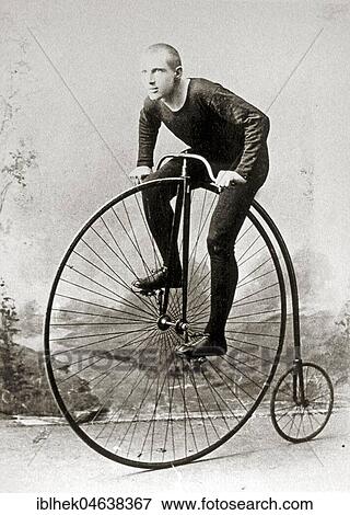 Stock Photo - High wheel ca. 1905, exact place unknown, Germany, Europe. Fotosearch