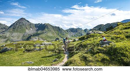 Hiking on Schladminger Höhenweg, Schladminger Tauern, Schladming, Styria, Austria, Europe View Large Photo Image Stock Photography - Hiking on Schladminger Höhenweg, Schladminger Tauern, Schladming, Styria, Austria, Europe. Fotosearch