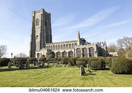 Picture - Historic village parish church of Saint Peter and Saint Paul, Lavenham, Suffolk, England, UK. Fotosearch