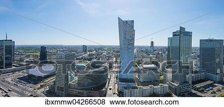 Stock Photo - Hochhauser, Skyline, Warschau, Masowien, Polen, Europa. Fotosearch