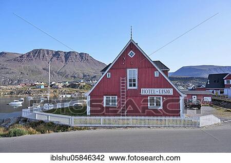 Hotel Disco, Qeqertarsuaq, disco island, disco bay, Greenland, North America View Large Photo Image Stock Image - Hotel Disco, Qeqertarsuaq, disco island, disco bay, Greenland, North America. Fotosearch