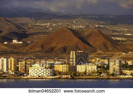 Hotels, Los Cristianos, Tenerife, Canary Islands, Spain, Europe View Large Photo Image Stock Image - Hotels, Los Cristianos, Tenerife, Canary Islands, Spain, Europe. Fotosearch
