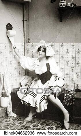 Housemaid on the toilet, 1910s, Germany, Europe View Large Photo Image Stock Photograph - Housemaid on the toilet, 1910s, Germany, Europe. Fotosearch