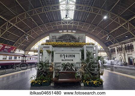 Hua Lamphong, Bangkok Central Station, historic concourse from 1916, Pathum Wan, Bangkok, Thailand, Asia View Large Photo Image Stock Image - Hua Lamphong, Bangkok Central Station, historic concourse from 1916, Pathum Wan, Bangkok, Thailand, Asia. Fotosearch