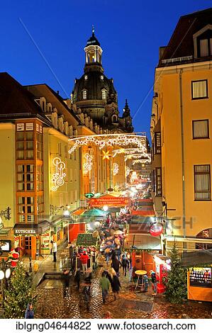 Illuminated Christmas market at the Church of Our Lady, twilight, Dresden, Saxony, Germany, Europe View Large Photo Image Stock Image - Illuminated Christmas market at the Church of Our Lady, twilight, Dresden, Saxony, Germany, Europe. Fotosearch