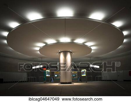 Illuminated column in entrance hall with ticket machine, subway station Bockenheimer Warte, Bockenheim, Frankfurt am Main, Hesse, Germany, Europe View Large Photo Image Stock Photo - Illuminated column in entrance hall with ticket machine, subway station Bockenheimer Warte, Bockenheim, Frankfurt am Main, Hesse, Germany, Europe. Fotosearch