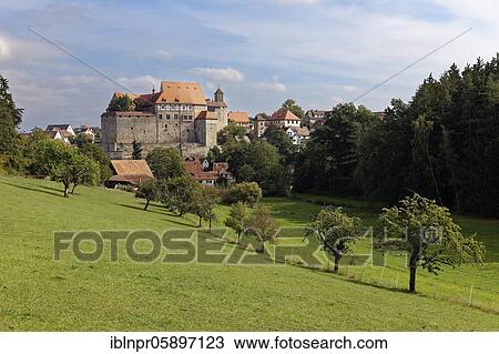 In front meadow, fruit trees, behind, Cadolzburg, outdated also Kadolzburg, colloquially Sporch, or also Kalschburch, market Cadolzburg, Middle Franconia, Franconia, Bavaria, Germany, Europe View Large Photo Image Stock Image - In front meadow, fruit trees, behind, Cadolzburg, outdated also Kadolzburg, colloquially Sporch, or also Kalschburch, market Cadolzburg, Middle Franconia, Franconia, Bavaria, Germany, Europe. Fotosearch