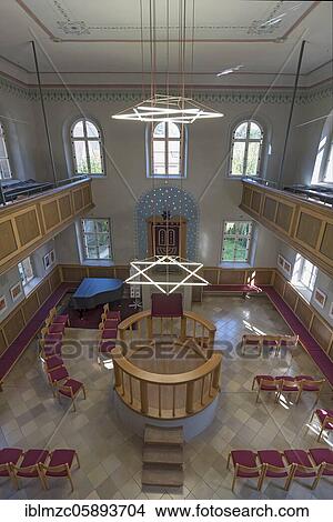 Interior of a synagogue, desecration 1938, reopened in 1994, Ermreuth, Upper Franconia, Bavaria, Germany, Europe View Large Photo Image Picture - Interior of a synagogue, desecration 1938, reopened in 1994, Ermreuth, Upper Franconia, Bavaria, Germany, Europe. Fotosearch