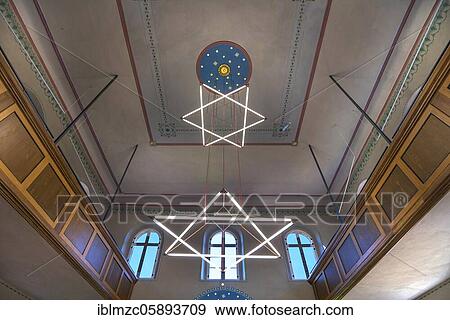 Stock Photo - Interior of a synagogue, desecration 1938, reopened in 1994, Ermreuth, Upper Franconia, Bavaria, Germany, Europe. Fotosearch