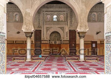 Stock Photo - Interior of the Koranic school Medersa Bou Inania, Fez, Morocco, Africa. Fotosearch