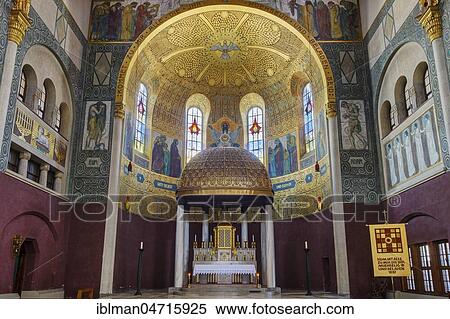 Interior, Tabernacle altar and apse, Herz-Jesu-Kirche, Art Nouveau, district Pfersee, Augsburg, Swabia, Bavaria, Germany, Europe View Large Photo Image Stock Photography - Interior, Tabernacle altar and apse, Herz-Jesu-Kirche, Art Nouveau, district Pfersee, Augsburg, Swabia, Bavaria, Germany, Europe. Fotosearch