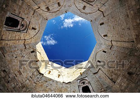 Stock Photograph - Interior view, Castel del Monte, Andria, Puglia, Italy, Europe. Fotosearch