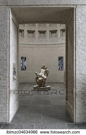Stock Photograph - Interior view, Hall of the Faun with the Barberinic Faun also Barberinic Satyr, Roman sculpture around 220 B. C., glyptotheque, Munich, Upper Bavaria, Germany, Europe. Fotosearch