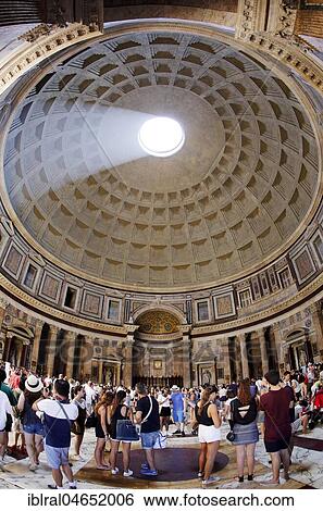 Interior view, tourists in the Pantheon, Rome, Italy, Europe View Large Photo Image Stock Photograph - Interior view, tourists in the Pantheon, Rome, Italy, Europe. Fotosearch