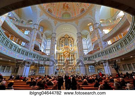 Interior with altar room and organ, Church of Our Lady, Dresden, Saxony, Germany, Europe View Large Photo Image Stock Image - Interior with altar room and organ, Church of Our Lady, Dresden, Saxony, Germany, Europe. Fotosearch