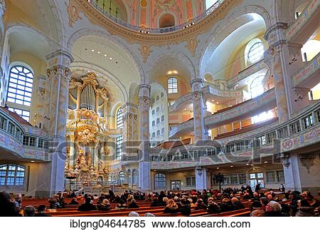 Interior with altar room and organ, Church of Our Lady, Dresden, Saxony, Germany, Europe View Large Photo Image Stock Photography - Interior with altar room and organ, Church of Our Lady, Dresden, Saxony, Germany, Europe. Fotosearch