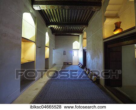 Stock Photo - Interior with carpet, Jabrin Castle, Dakhliyah Region, Oman, Asia. Fotosearch
