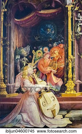 Stock Photography - Isenheim Altar by Matthias Grünewald, paintings from the picture cycle, angel concert, Museum Unterlinden, Musée Unterlinden, Colmar, Alsace, France, Europe. Fotosearch