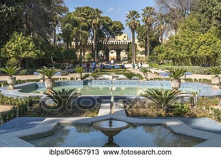 Stock Image - Jardin Jnan Sbil Garden, Bou Jeloud Gardens, Fez, Morocco, Africa. Fotosearch