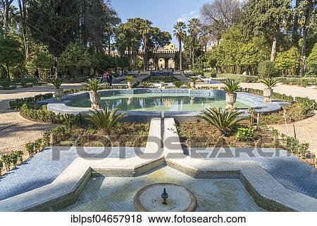 Stock Photo - Jardin Jnan Sbil Garden, Bou Jeloud Gardens, Fez, Morocco, Africa. Fotosearch