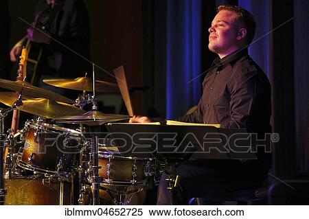 Jazz drummer Markus Lämmel of Gerold Heitbaum Quartet in concert, Wittenberg, Saxony-Anhalt, Germany, Europe View Large Photo Image Stock Photography - Jazz drummer Markus Lämmel of Gerold Heitbaum Quartet in concert, Wittenberg, Saxony-Anhalt, Germany, Europe. Fotosearch