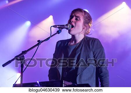 Stock Photo - Jennifer Jans from the Swiss band Bleu Roi live at Schüür Lucerne, Switzerland, Europe. Fotosearch