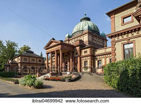 Stock Image - Kaiser-Wilhelms-Bad, spa garden, Bad Homburg, Hesse, Germany, Europe. Fotosearch