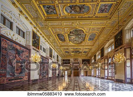 Stock Image - Kaisersaal, Munich Residence, Munich, Upper Bavaria, Bavaria, Germany, Europe. Fotosearch