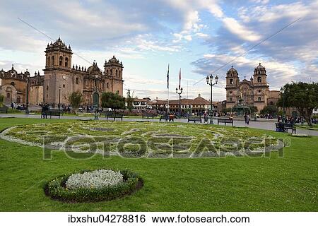 Kathedrale und Kirche Iglesia La Compania de Jesus, Plaza de Armas, Cusco, Provinz Cusco, Peru, Sudamerika View Large Photo Image Stock Photograph - Kathedrale und Kirche Iglesia La Compania de Jesus, Plaza de Armas, Cusco, Provinz Cusco, Peru, Sudamerika. Fotosearch