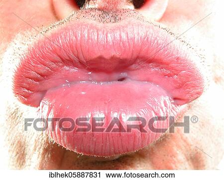 Stock Image - Kiss, lips, kiss mouth, Berlin, Germany, Europe. Fotosearch