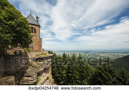 Kloster Mont Sainte-Odile, Ottrott, Departement Bas-Rhin, Elsass, Frankreich, Europa View Large Photo Image Stock Photo - Kloster Mont Sainte-Odile, Ottrott, Departement Bas-Rhin, Elsass, Frankreich, Europa. Fotosearch