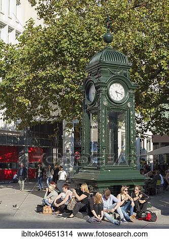 Kröpcke square with historic Kröpcke clock, Hanover, Lower Saxony, Germany, Europe View Large Photo Image Picture - Kröpcke square with historic Kröpcke clock, Hanover, Lower Saxony, Germany, Europe. Fotosearch