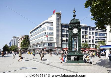 Kröpcke square with historic Kröpcke clock, Hanover, Lower Saxony, Germany, Europe View Large Photo Image Stock Image - Kröpcke square with historic Kröpcke clock, Hanover, Lower Saxony, Germany, Europe. Fotosearch