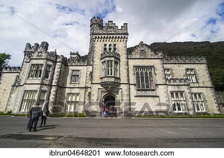 Stock Image - Kylemore abbey, Connemara National Park, Republic of Ireland. Fotosearch