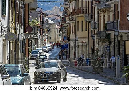 Lively street Corso Vittorio Emanuele, Agnone, Molise, Italy, Europe View Large Photo Image Picture - Lively street Corso Vittorio Emanuele, Agnone, Molise, Italy, Europe. Fotosearch