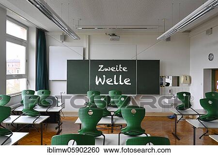 Lockdown, second wave, empty classroom, seated, single tables without distance rule, Corona crisis, Germany, Europe View Large Photo Image Stock Image - Lockdown, second wave, empty classroom, seated, single tables without distance rule, Corona crisis, Germany, Europe. Fotosearch
