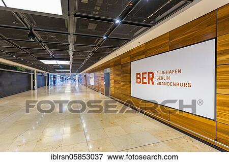 Stock Photo - Logo of the new Berlin Airport BER, Schönefeld, Germany, Europe. Fotosearch
