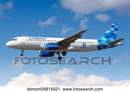 London, 31 July 2018: A Cobalt Airbus A320 with registration mark 5B-DDC lands at Heathrow Airport (LHR) in the United Kingdom View Large Photo Image Stock Image - London, 31 July 2018: A Cobalt Airbus A320 with registration mark 5B-DDC lands at Heathrow Airport (LHR) in the United Kingdom. Fotosearch