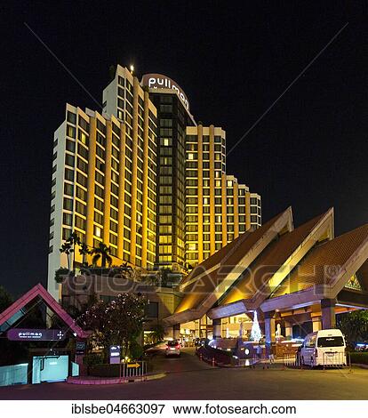 Luxury hotel, Pullmann Hotel by night, access, Khon Kaen, Isan, Thailand, Asia View Large Photo Image Stock Photo - Luxury hotel, Pullmann Hotel by night, access, Khon Kaen, Isan, Thailand, Asia. Fotosearch