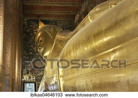 Lying Buddha, gilded, Wat Pho, Buddhist temple, Ko Ratankosin, Bangkok, Thailand, Asia View Large Photo Image Stock Image - Lying Buddha, gilded, Wat Pho, Buddhist temple, Ko Ratankosin, Bangkok, Thailand, Asia. Fotosearch