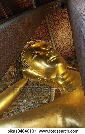 Lying Buddha, gilded, Wat Pho, Buddhist temple, Ko Ratankosin, Bangkok, Thailand, Asia View Large Photo Image Stock Photo - Lying Buddha, gilded, Wat Pho, Buddhist temple, Ko Ratankosin, Bangkok, Thailand, Asia. Fotosearch
