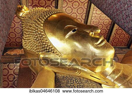 Lying Buddha, gilded, Wat Pho, Buddhist temple, Ko Ratankosin, Bangkok, Thailand, Asia View Large Photo Image Stock Photo - Lying Buddha, gilded, Wat Pho, Buddhist temple, Ko Ratankosin, Bangkok, Thailand, Asia. Fotosearch